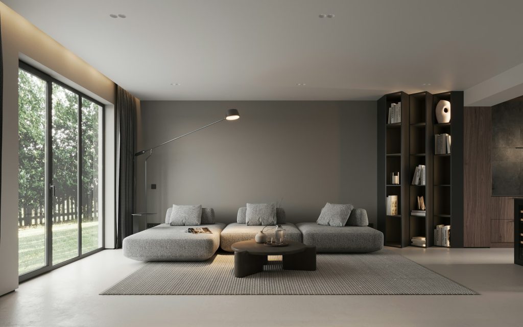 Lavasteen gietvloer als rustige basis voor een modern interieur